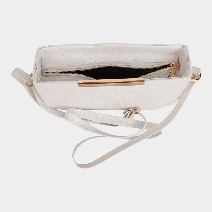 Women's Polyurethane Zipper Sling Bag, , large image number null