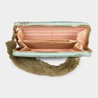 Women's Green PolyurethaneLong Wallet, , small