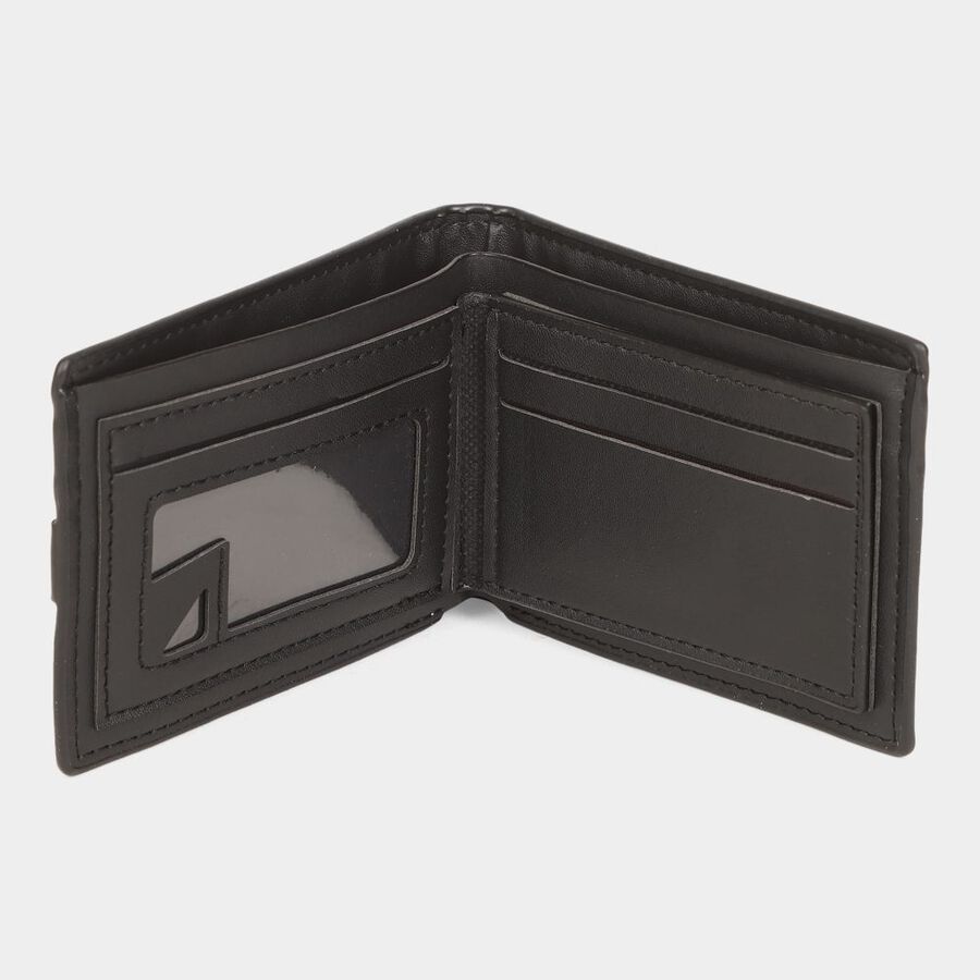 Men's Black Polyurethane Wallet, , large image number null