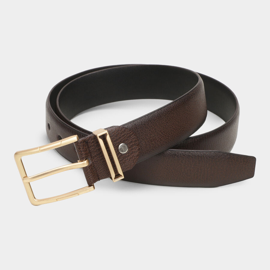 Men's Black Polyurethane Belt, , large image number null