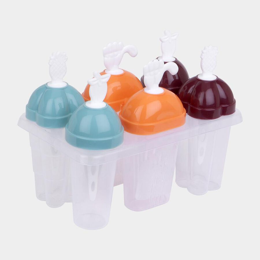 प्लास्टिक 6 मोल्ड कुल्फी मेकर, , large