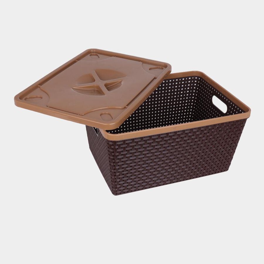Brown Plastic Basket, , large image number null