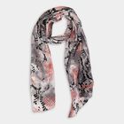 Women's Grey Cotton Scarf, , small image number null