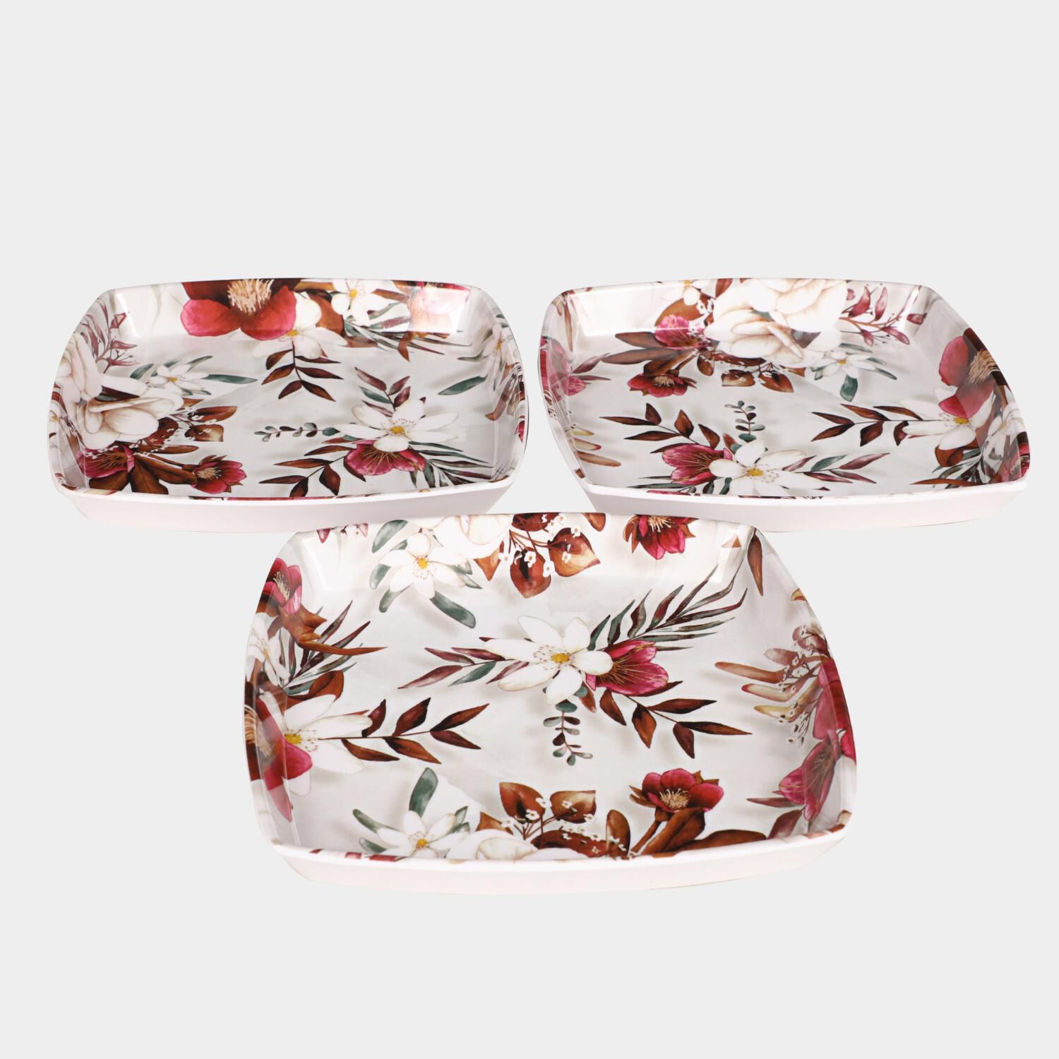 Home Finery                         Melamine Snack Plate, Set of 3