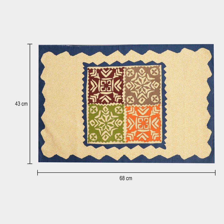 Beige Cotton Double Bedsheet With Pillow Cover, , large image number null