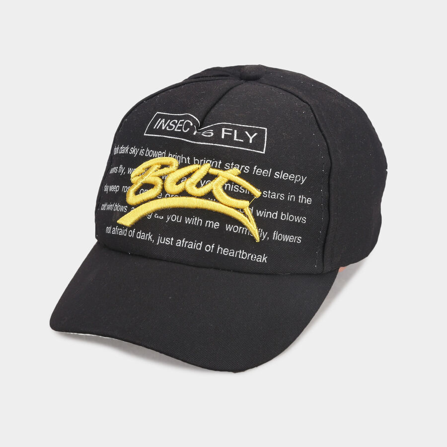 Kids' Black Canvas Cap, , large image number null