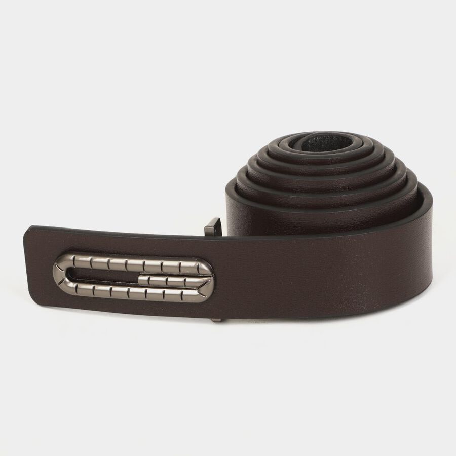 Men's Brown Polyurethane Formal Belt, , large image number null