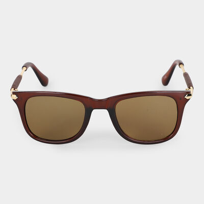 Men's Brown Plastic Sunglasses