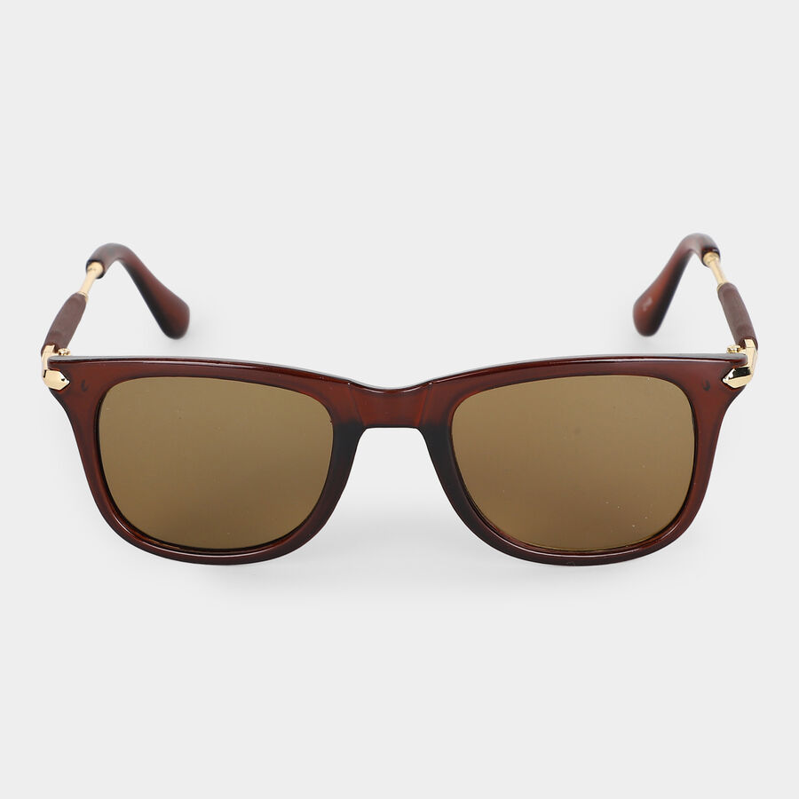 Men's Brown Plastic Sunglasses, , large
