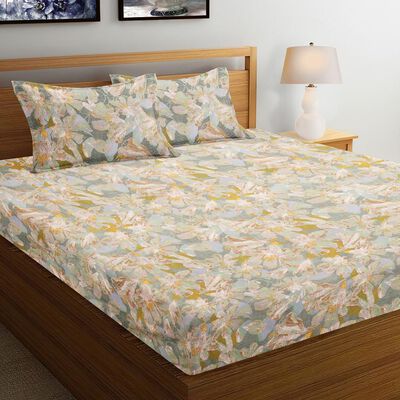 Grey Microfiber Double Bedsheet