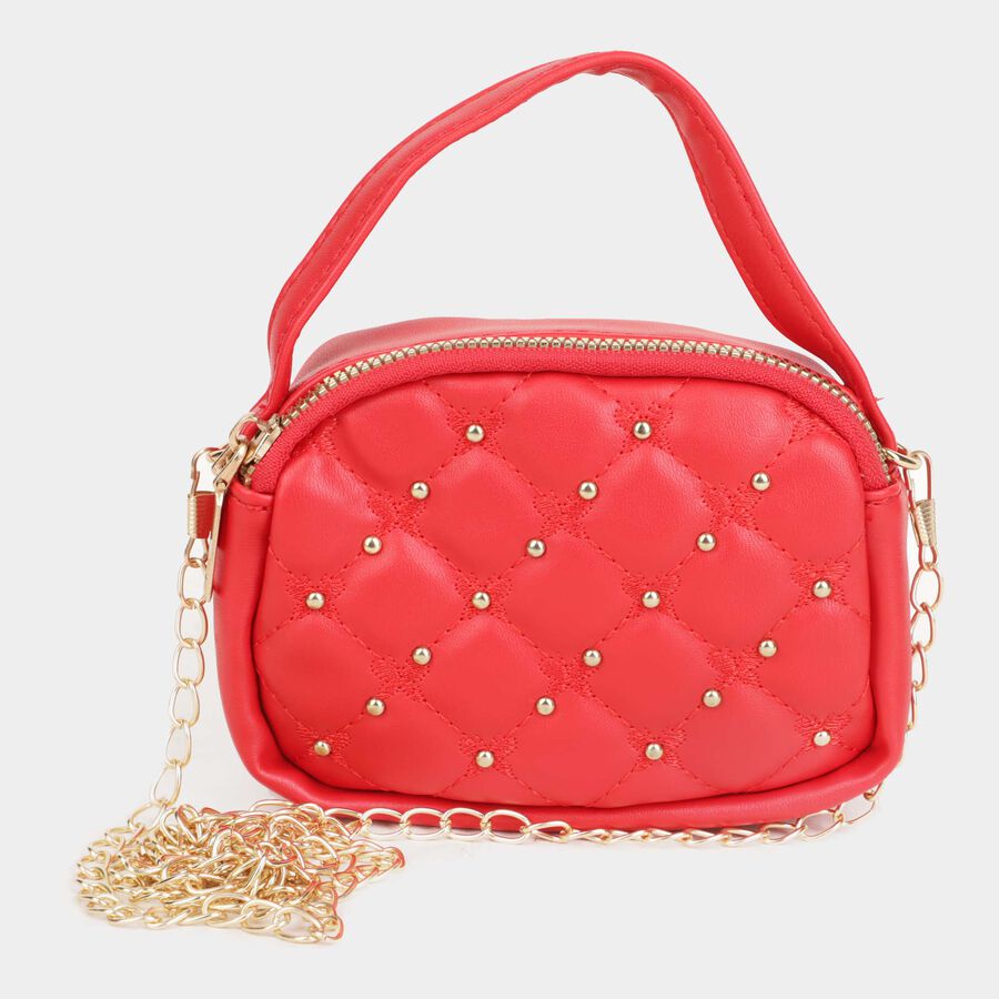 Women's Polyurethane Zipper Sling Bag, , large image number null
