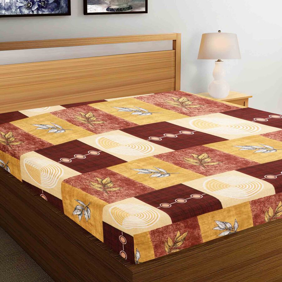 90 GSM Red Microfiber Double Bedsheet, , large image number null