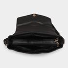 Women Black Polyurethane Handbag, , small image number null