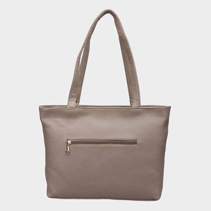 Women's Polyurethane Tote Bag, Embellished, Medium Size, , large image number null