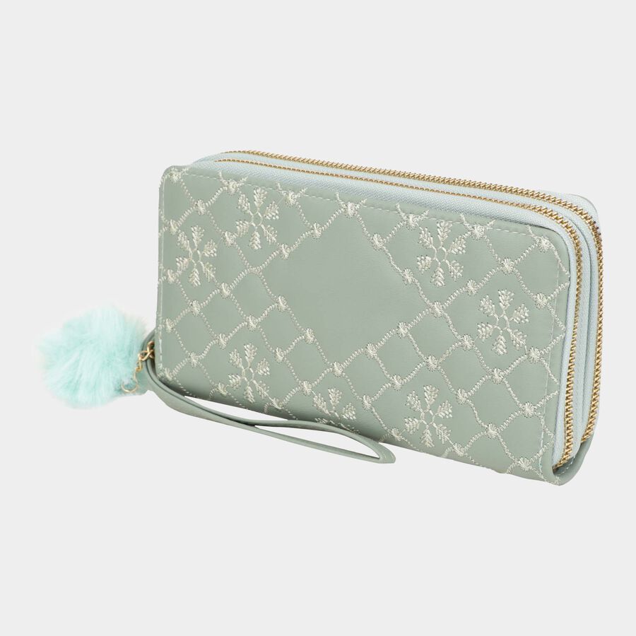 Women's Polyurethane Zipper Clutch Bag, , large image number null