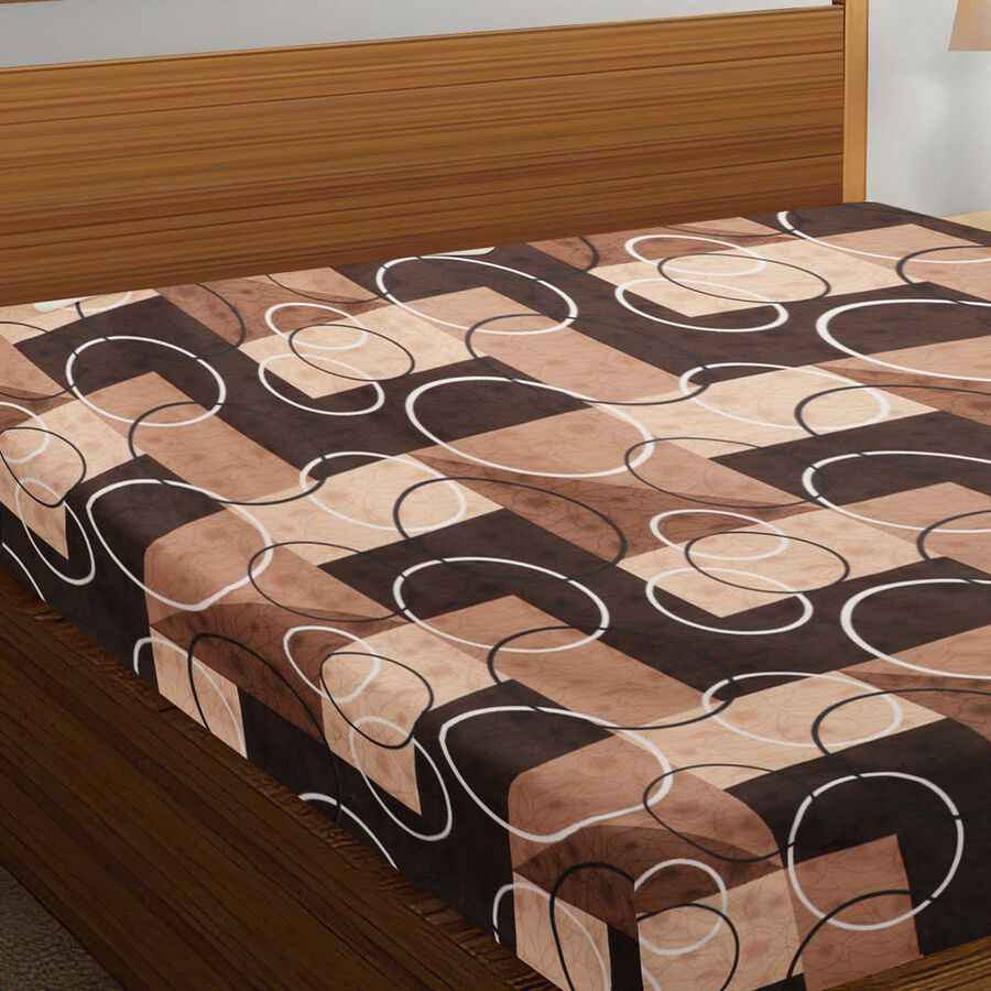95 GSM Brown Microfiber Double Bedsheet, , large image number null