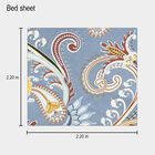 110 GSM Blue Microfiber Double Bedsheet, , small image number null