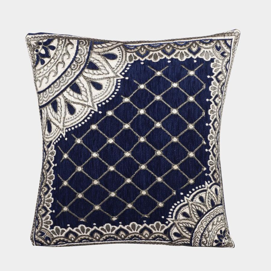 Blue Polyester Cushion Cover, , large image number null