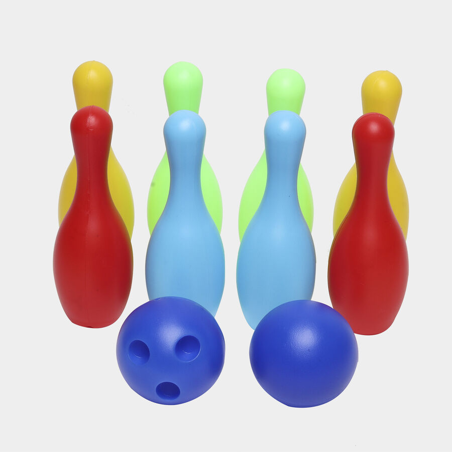 Bowling Set With 8 Pins And 2 Balls - Colour/Design May Vary, , large image number null