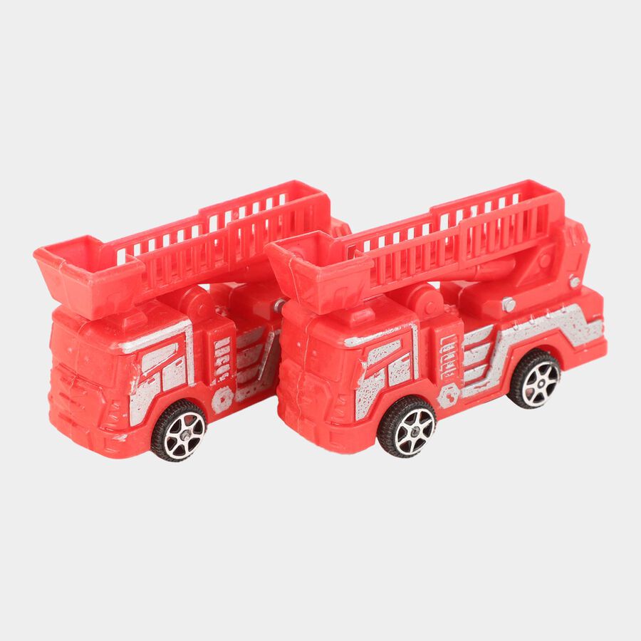 Kid's Pull Back Fire Truck, Set of 4, , large image number null