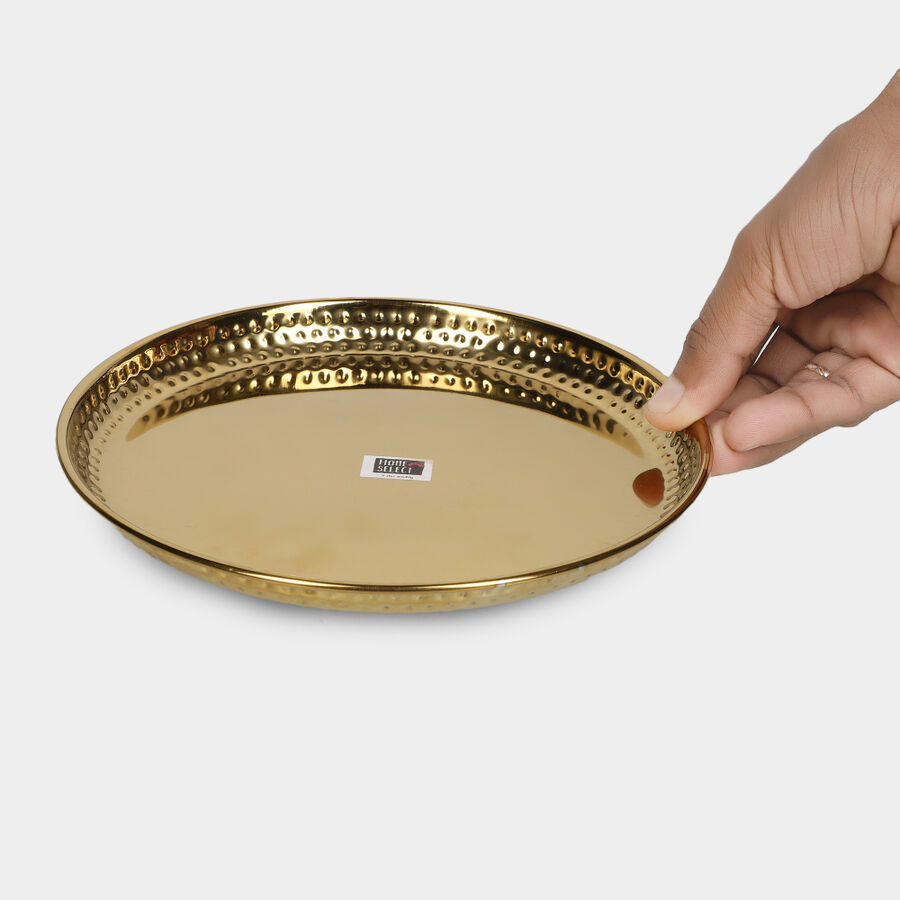 Steel Pooja Plate, , large