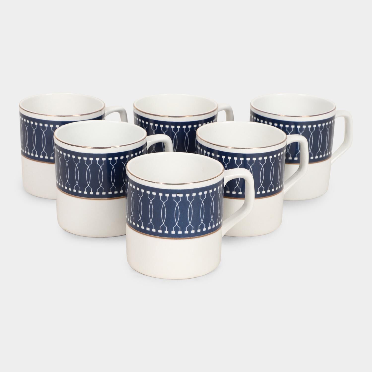Home Finery                         160 ml Bone China Mug Set of 6
