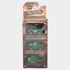 Kid's Dark Green Plastic Pull Back Set of 3, , small