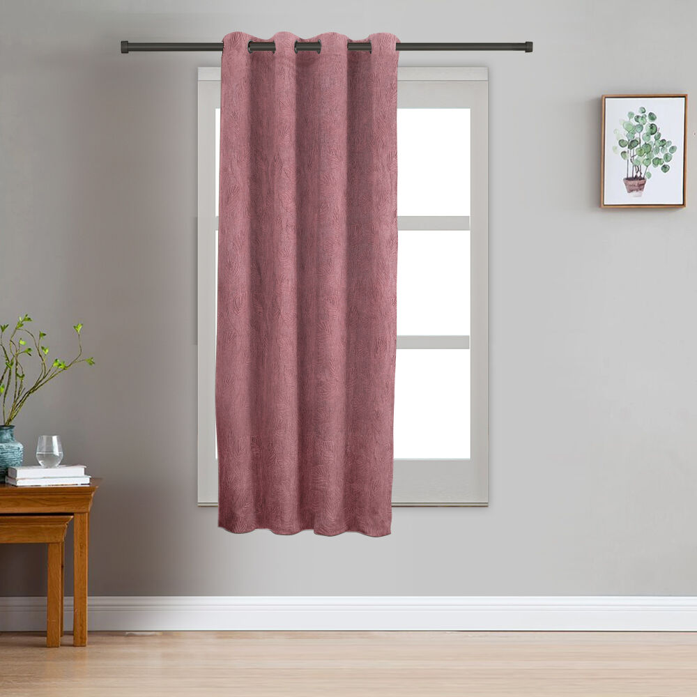 Home Beautiful                         5 ft. Wine Polyester Curtain