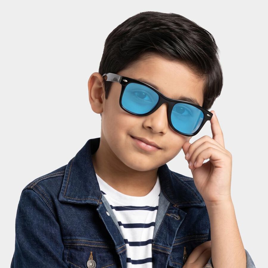 Kid's Blue Frame Sunglasses, , large
