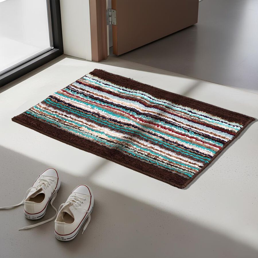 Brown Polyester Door Mat, , large