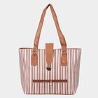 Women's Tan Polyurethane Tote Bag, , small image number null