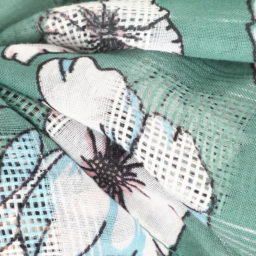 Women's Dark Green Viscose Scarf, , large image number null