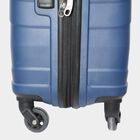 4-Wheel Dark Blue PVC Matee Hard Case Trolley, Small, , small image number null