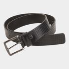 Men's Black Leather Casual Belt, , small image number null
