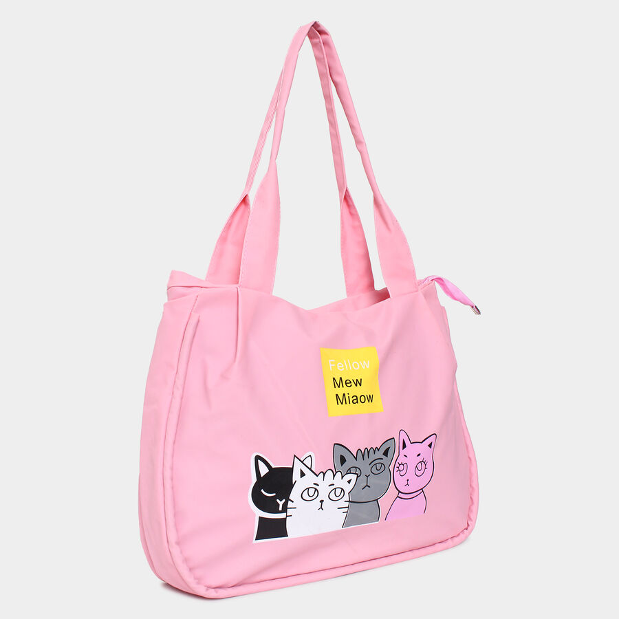 Women Printed Pink Hobo Bag, , large image number null