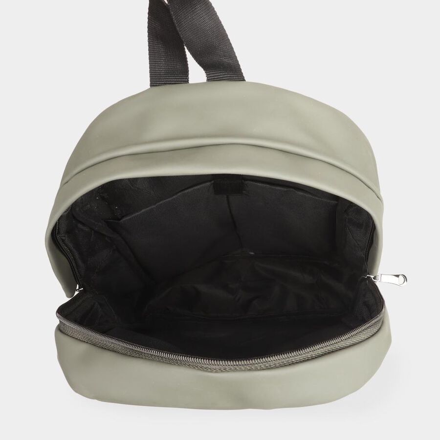 Women's Grey Pu Backpack, , large image number null