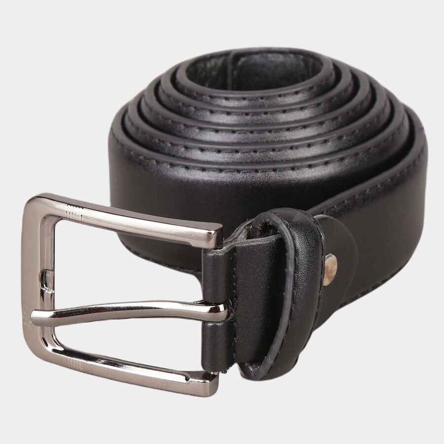 Men's Black Polyurethane Formal Belt, , large