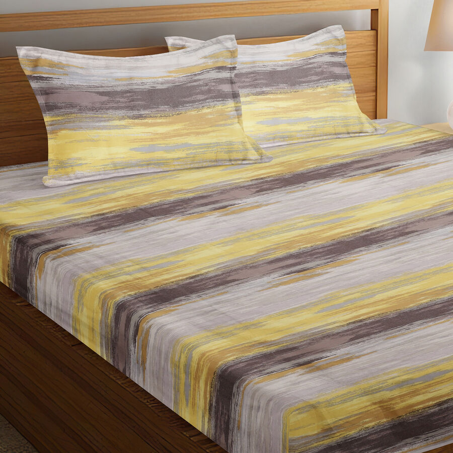 120 GSM Multicolour Polyester Double Bedsheet, , large image number null