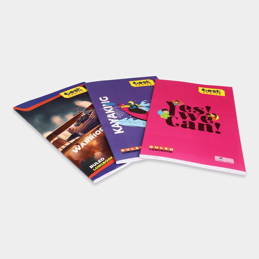 140 Page Ruled Notebook, Set of 3, , large image number null