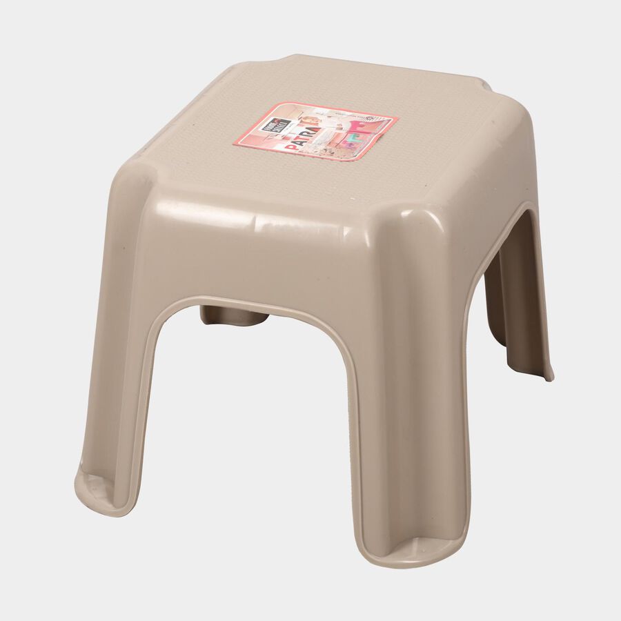 Brown Plastic Bath Stool, , large image number null