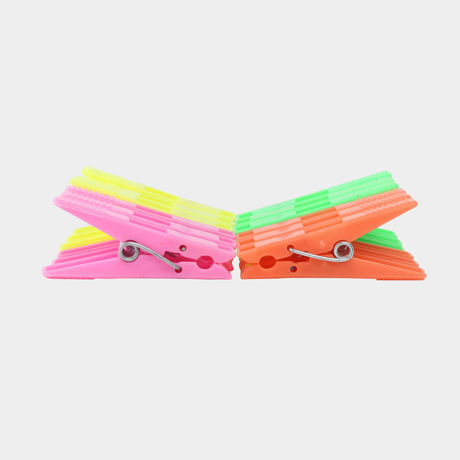 Plastic Cloth Clips-Set of 12 (Color/Design May Vary), , large image number null