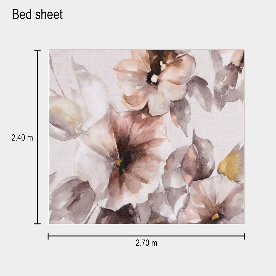 120 GSM White Polyester Double Bedsheet, , large image number null