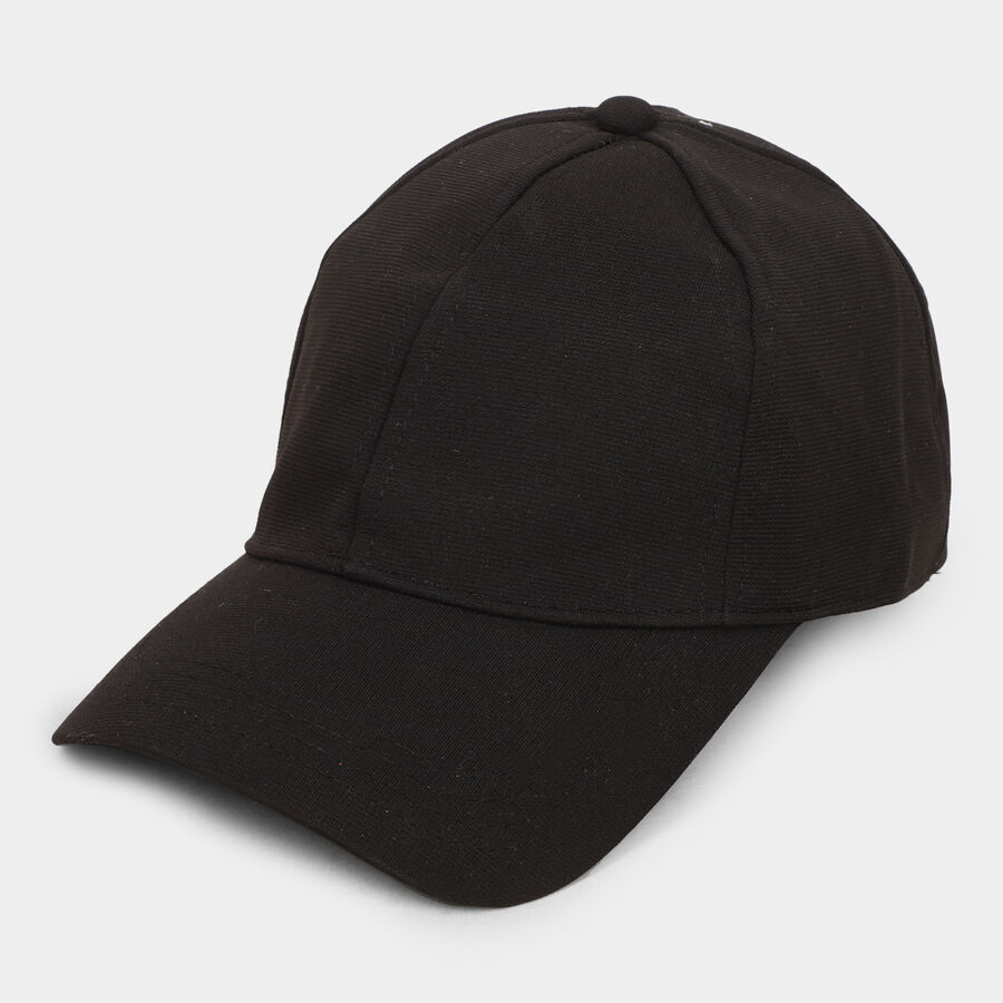 Black Men's Cotton Cap, , large image number null