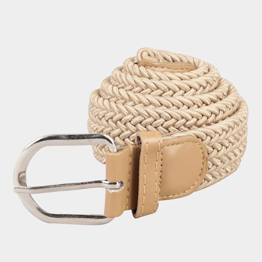 Women's Beige Nylon And Polyester Belt, , large image number null