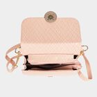 Women's Peach Polyurethane Sling Bag, , small