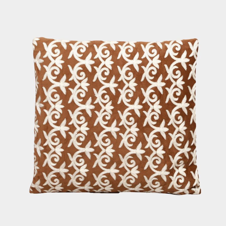 Brown Polyester Cushion Cover, , large image number null