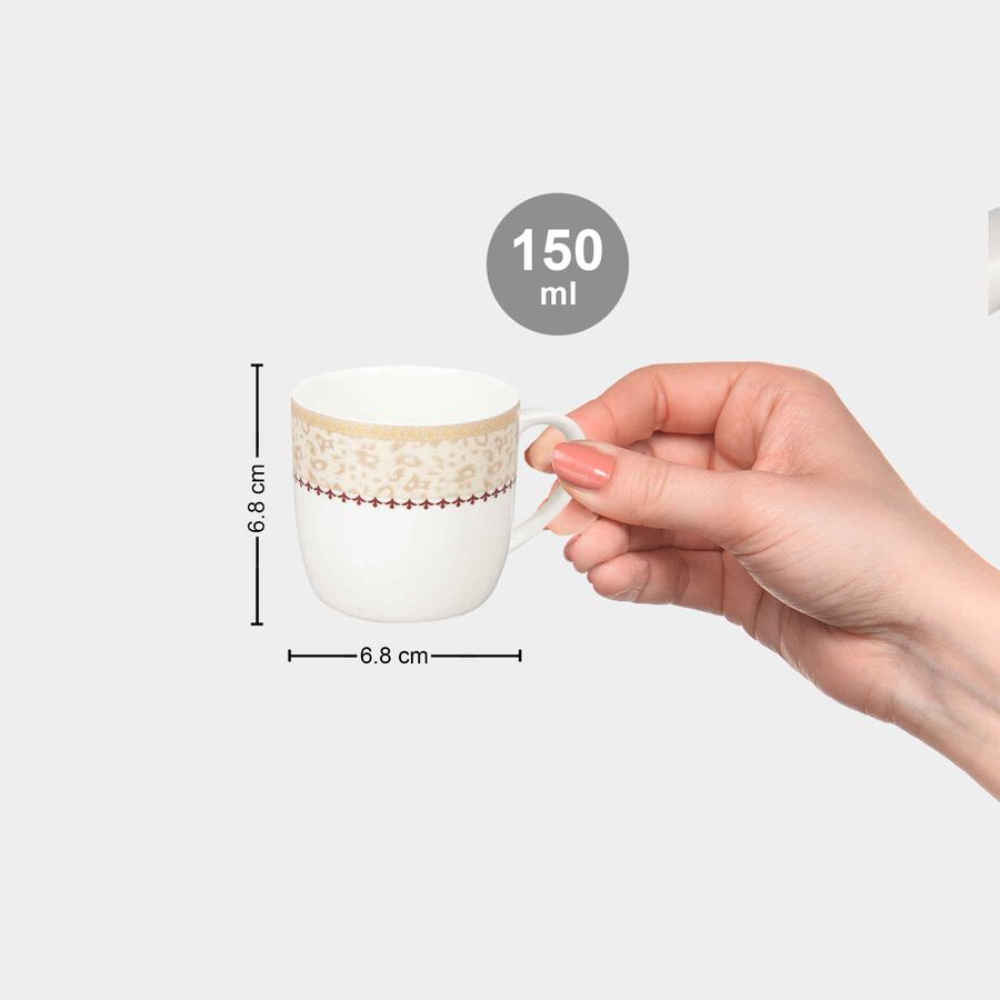 150 ml Bone China Cup, Set of 6, , large image number null