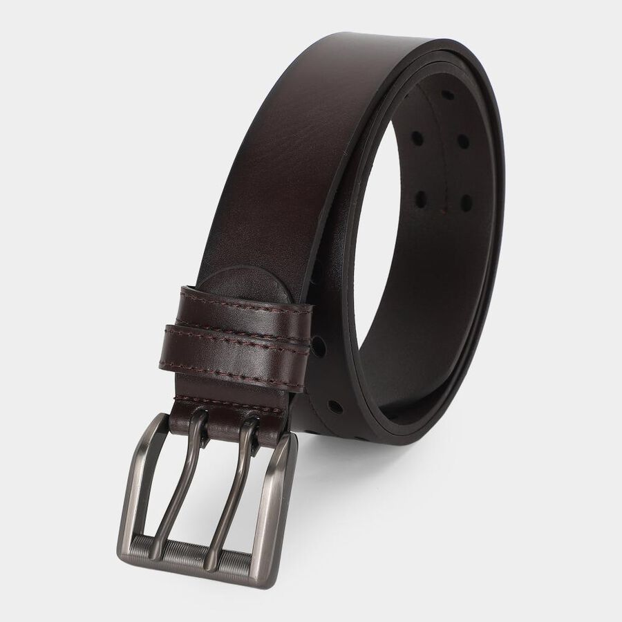 Men's Polyurethane Brown PU Belt, , large