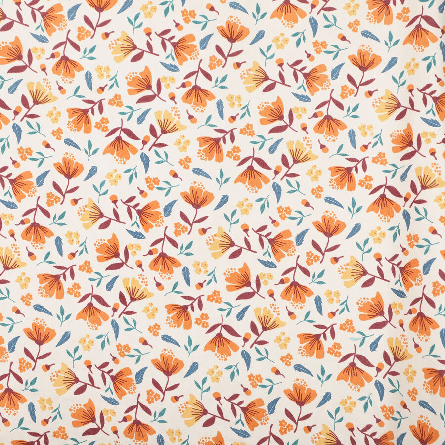 Orange Microfiber Single Bedsheet, , large image number null