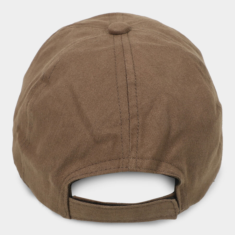 Men's Brown Cotton Cap, , large image number null
